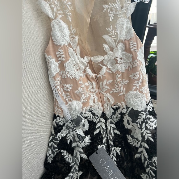 Clarisse Sleeveless Beaded Floral Trumpet Gown NWT - Picture 6 of 8